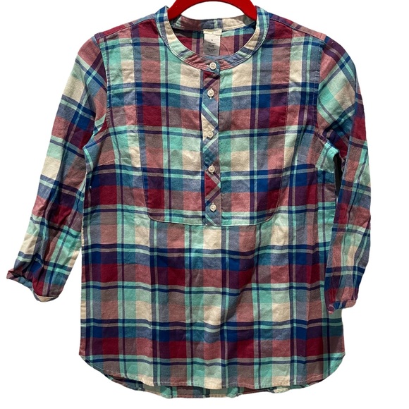 J CREW Plaid Pullover Flannel Tunic - Picture 1 of 5